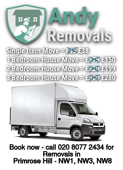 Removals Price discount for Primrose Hill